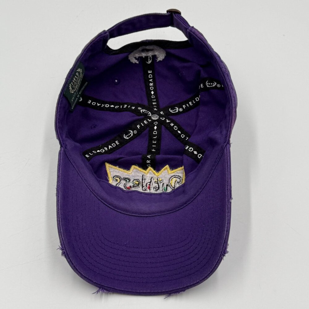Field Grade Ruthless Hat Cap Strap Back Distressed Patch Purple One Size Adjust - Picture 9 of 11